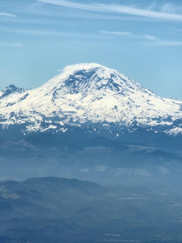 Mt Rainier from the window of my flight