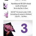 1, 2, 3 closures to prepare for this weekend in Seattle, Mercer Island, Everett and Kirkland this weekend