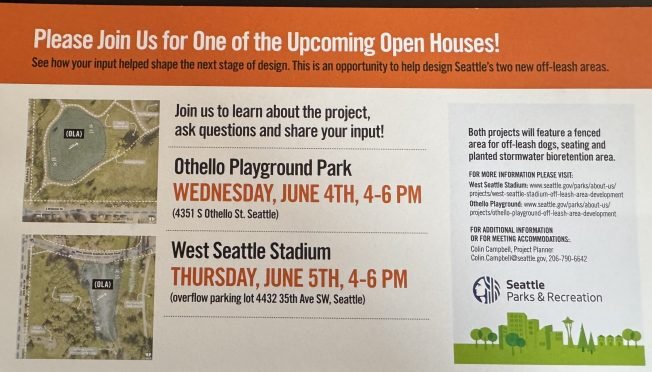 NEW DOG PARK: City sets June 5 ‘open house’ at West Seattle’s future off-leash-area site