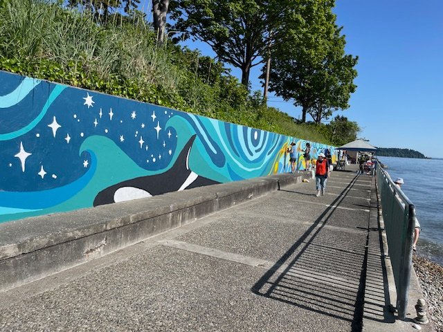 HAPPENING NOW: All-day mural painting continues at Emma Schmitz Memorial Overlook