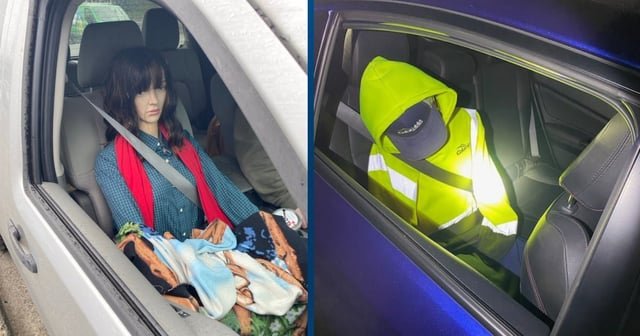 Drivers caught on I-5 with dummy dolls to use HOV lane