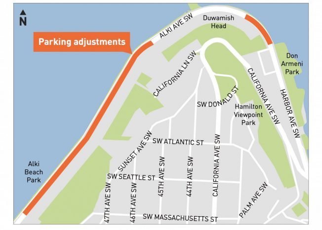 PARKING: Add more street spaces to Alki Avenue after diagonal spaces are removed? New SDOT proposal and survey