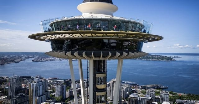 Seattle’s Space Needle now has a double-decker all-glass elevator