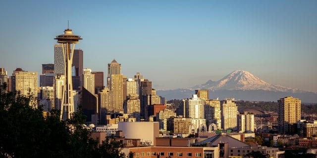 Just a picture of Seattle and Mt Rainier