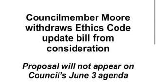 Boom! Cathy Moore gives up and withdraws ethics rollback!