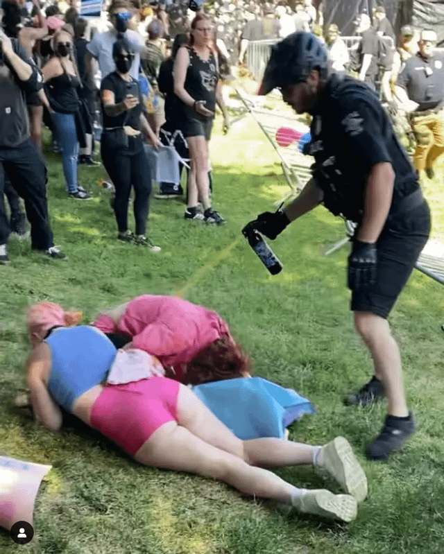 “Stop Resisting!’ A truly iconic photograph of Seattle’s most notorious street gang, the SPD.