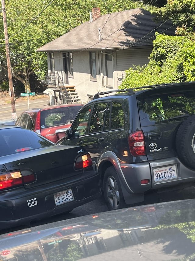 If you have a Rav4 S parked on 38th N in Fremont at 11am today- I got the license plate of the guy who hit your car.