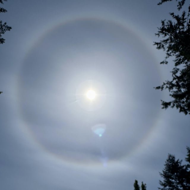 Ring around the sun this afternoon