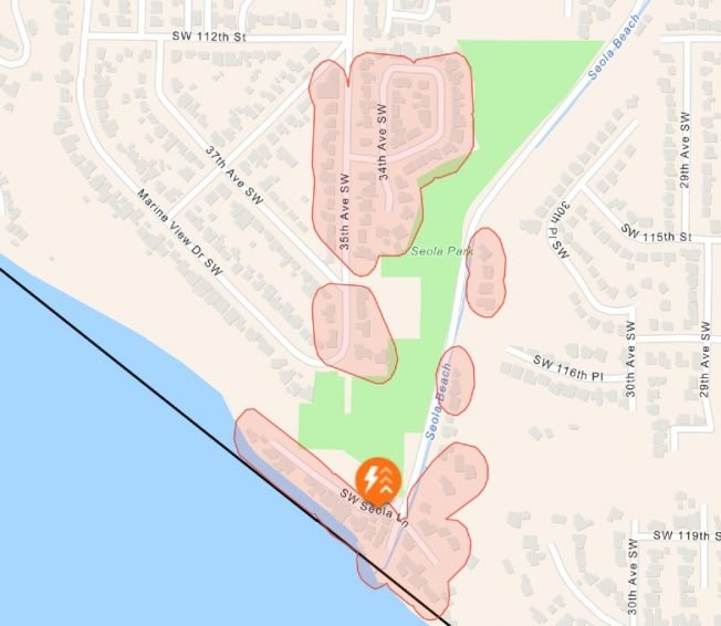 Southwest West. Seattle power outage blamed on tree