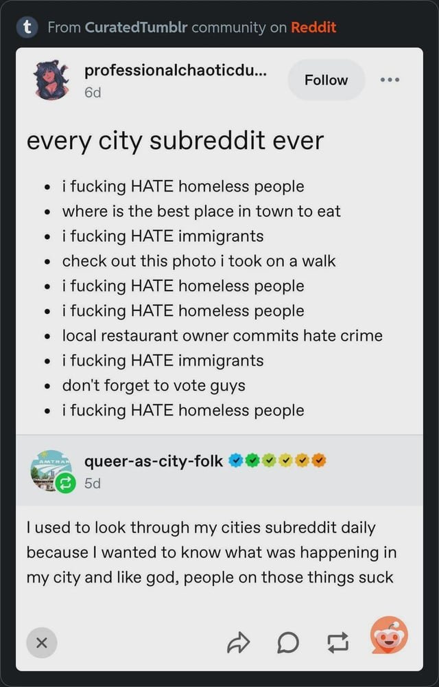 Shamelessly stolen from Los Angeles subreddit