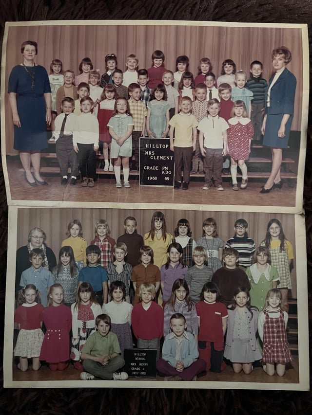 1968-1972 Hilltop Elementary Class photos of my mom’s