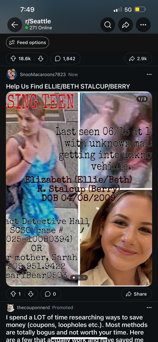 Help Us Find Ellie/Beth Stalcup/ Berry!!
