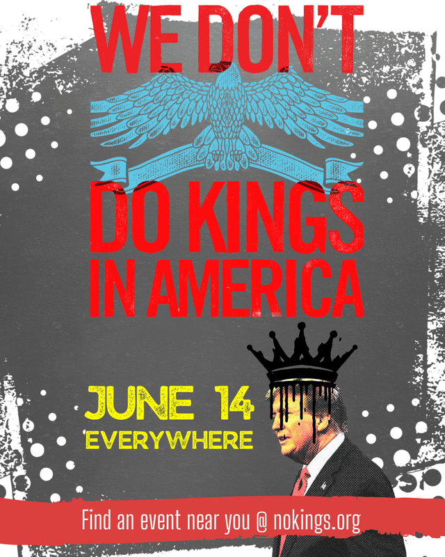 There are two NO KINGS protests in Seattle on Saturday, June 14 at 12-3PM: Cal Anderson, or Red Square in front of Suzzallo Library. Links in comments including links to fliers you can download/share.