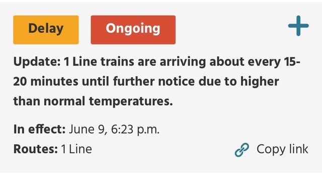 The light rail is delayed because it’s too hot…?
