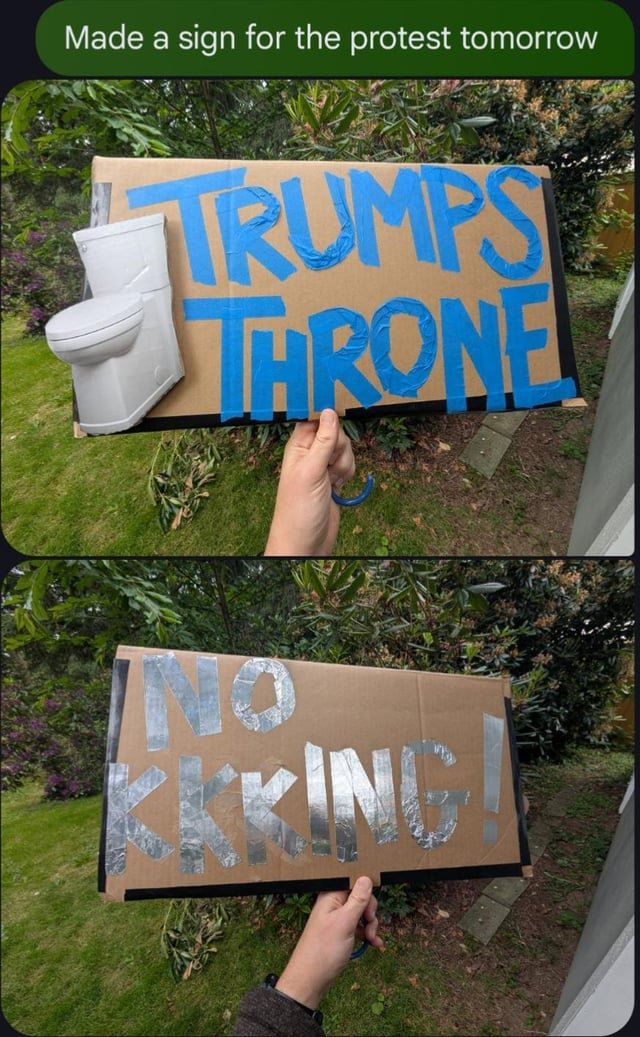 My friend made a sign for tomorrow’s protest