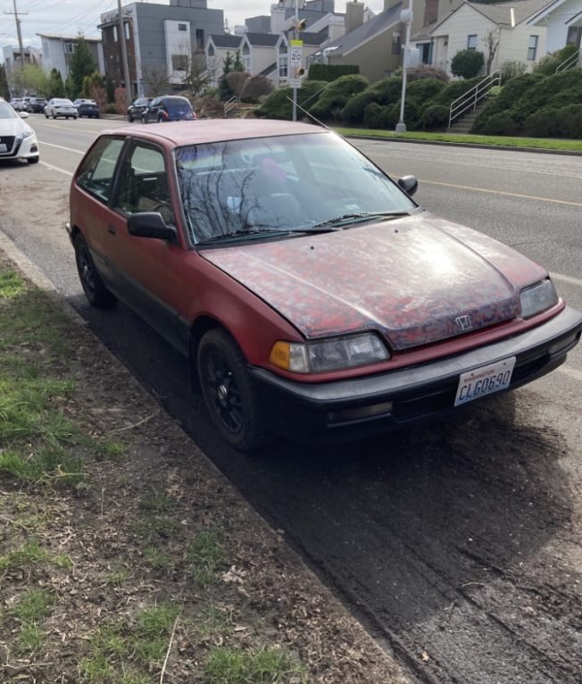 WEST SEATTLE CRIME WATCH: Stolen red Civic