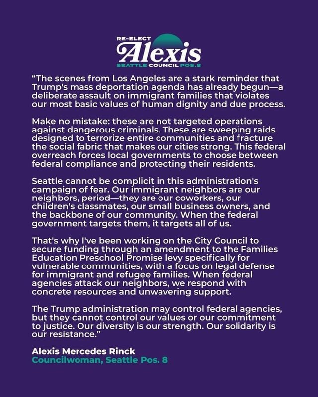Full statement from CM Rinck on recent events in LA