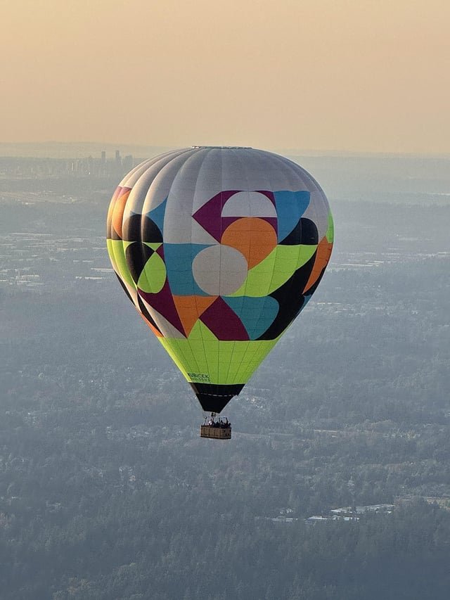 Crazy how different Seattle looks from slightly different spots (from 3000 ft..). iPhone did alright for these photos! Three balloon pilots, one flight, same time (8:10–9pm). All within a mile of each other. Pretty cool.