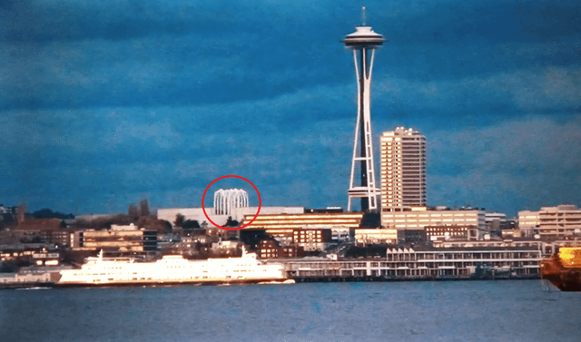 Was watching the movie Wargames (1983) and am curious about the structure circled in red shown in this screenshot. Never been to Seattle so I thought I’d ask here what it is.