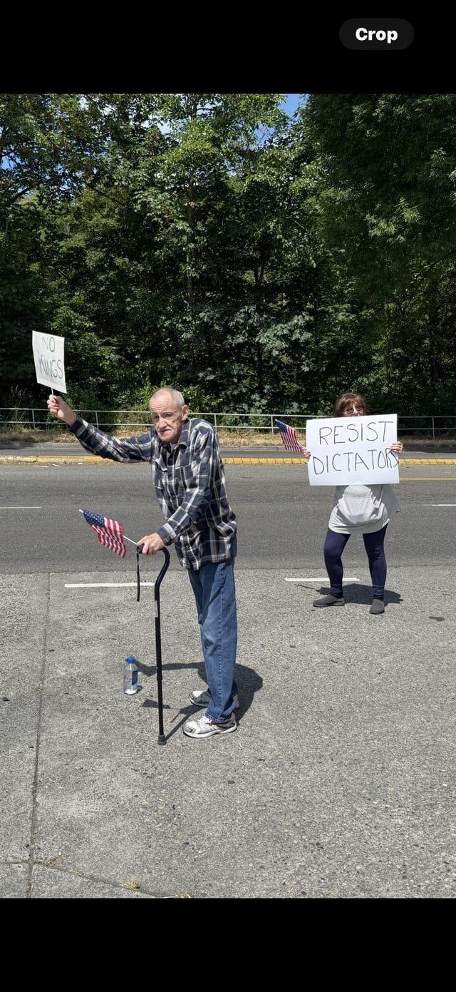 Senior living residents protesting in South Park!