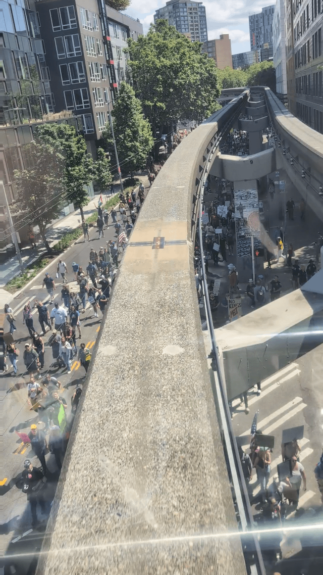 View from the monorail at 3:00