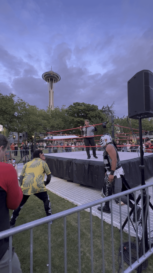 I love the space needle on summer nights