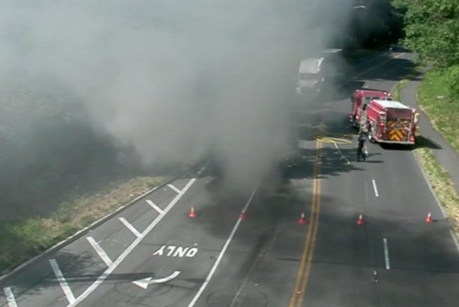TRAFFIC ALERT: Food-truck fire near top of Highland Park Way hill
