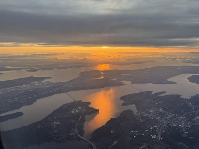 Sunset from the air