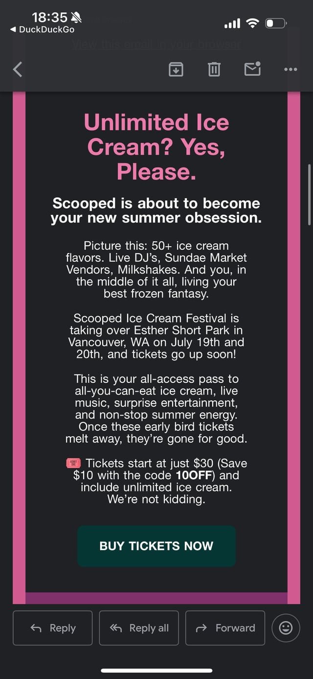 FO NOT GO TO SCOOPED ICE CREAM FESTIVAL