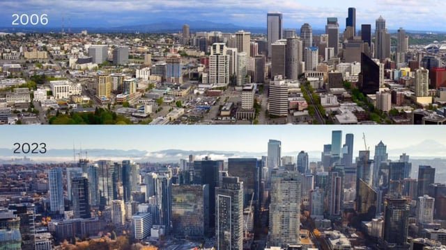 Good side by side picture showing skyline change?