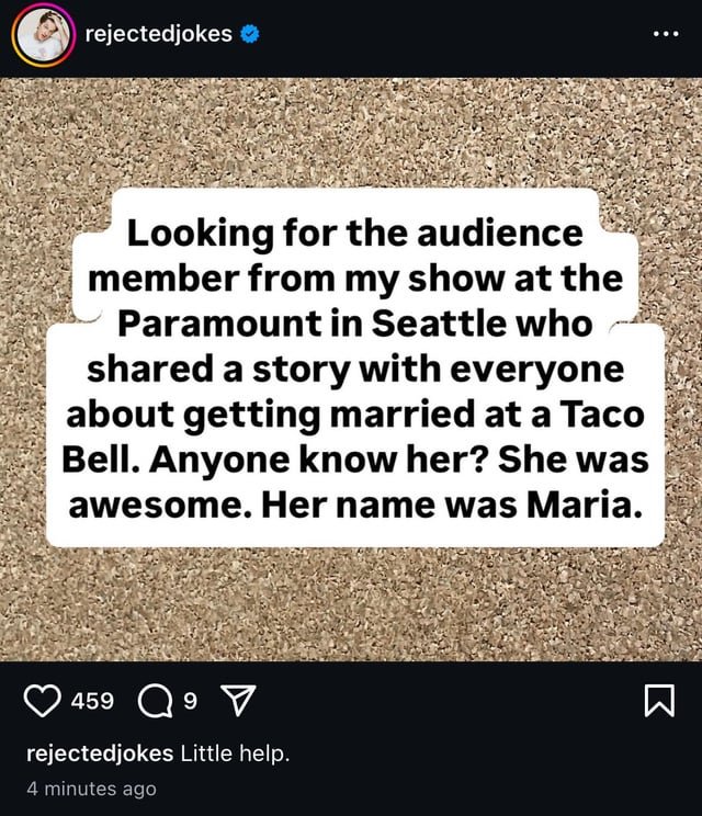 Ben Schwartz is looking for an audience member from his show in Seattle, 4/11/25