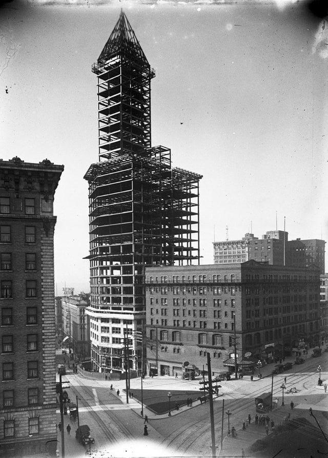 Smith Tower under construction. February 1913.
