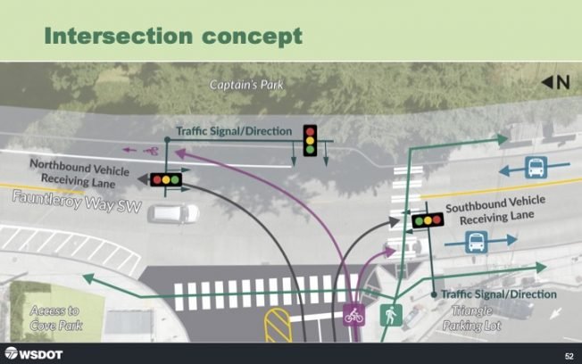 ROAD WORK ALERT: Drilling Monday for future traffic signal by Fauntleroy ferry dock