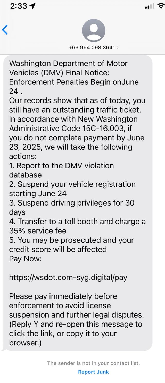 99.999999% sure this is a scam text. Agreed?