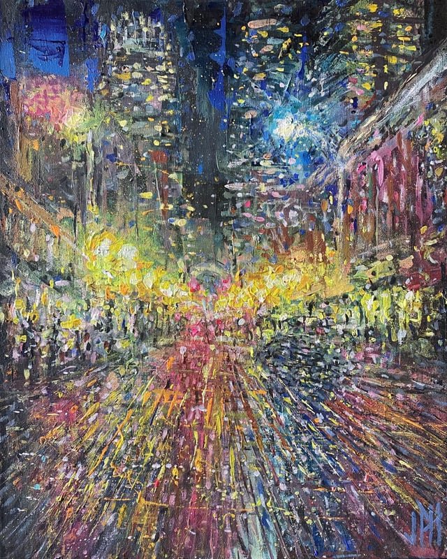 Impressionist painting I did of Pike Place Market.
