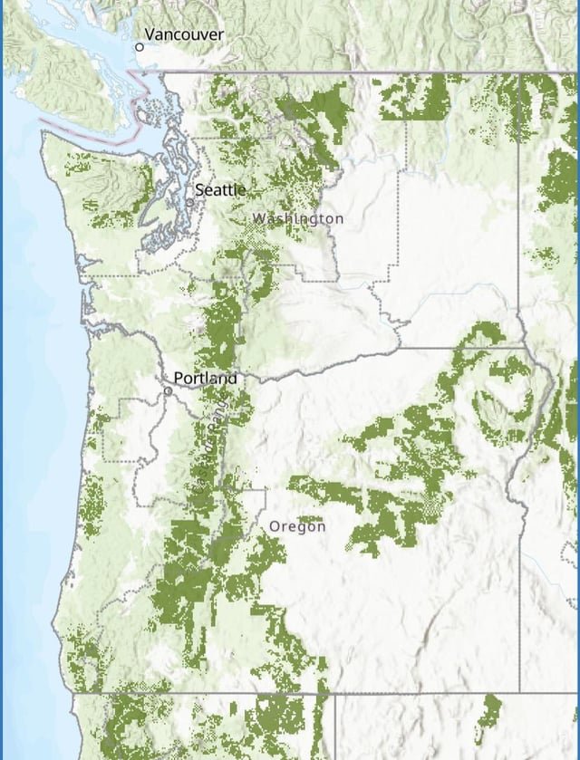 Huge amounts of PNW public forest lands proposed for sale