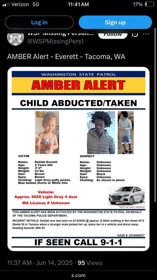 Missing child alert