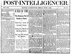 On June 6, 1889, a fire started from an spilled glue pot in a carpentry shop in a downtown Seattle building and quickly spread. Due to a woeful water system coupled with a city constructed mainly with wood, the Great Fire destroyed Seattle’s entire business district, which included 29 square blocks.