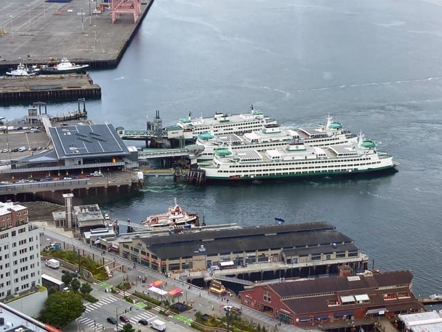 I’ve lived in Seattle a while and I can’t remember the last time, if ever, that I’ve seen 3 ferries at the Coleman Dock.