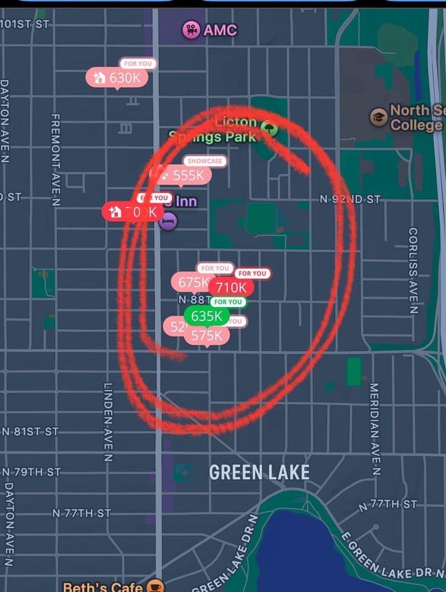 Why are they selling so many homes in this area of Green Lake?