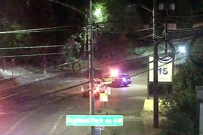 TRAFFIC ALERT: West Marginal Way blocked after crash brings down power lines