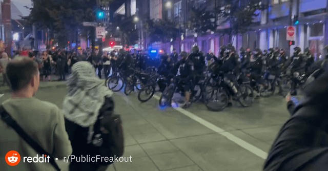 Seattle PD deploys tear gas and pepper spray while protesters set off large fireworks