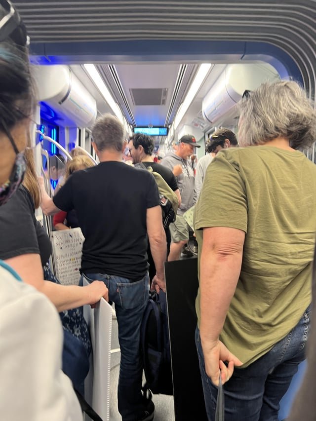 Train is absolutely packed today