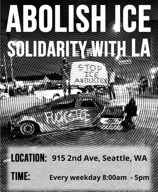 Protestors are Requesting Daily Support at the Henry M Jackson Federal Building