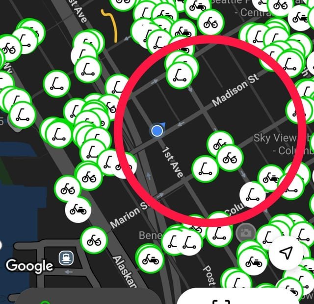 No scooters available around federal building ahead of 1PM protest