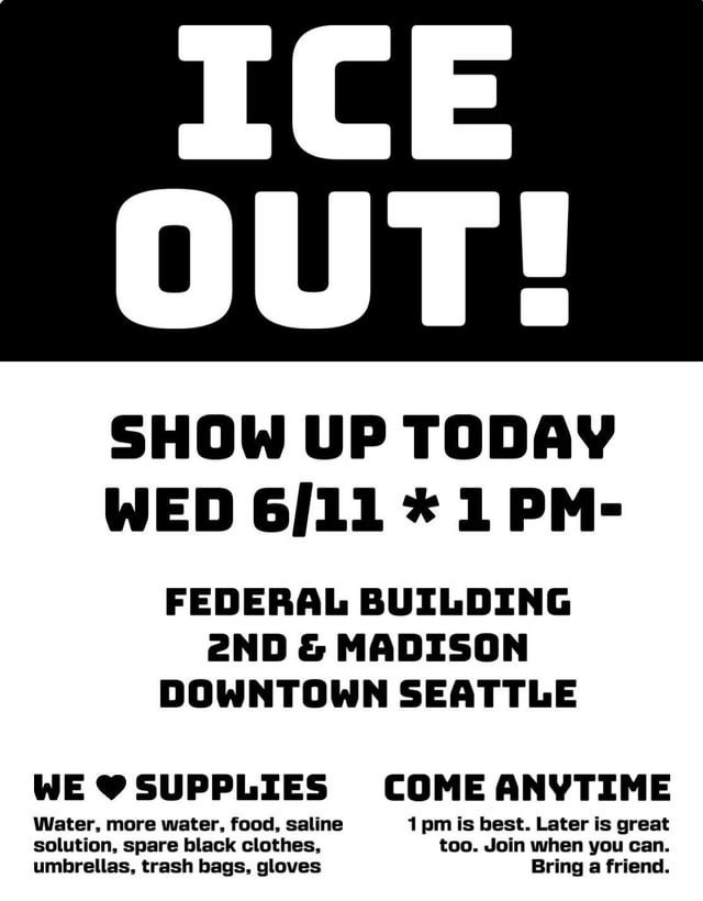 Protest today against ICE at the federal building!