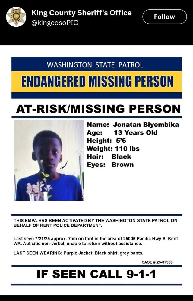 Missing child in Kent – Jonatan Biyembika
