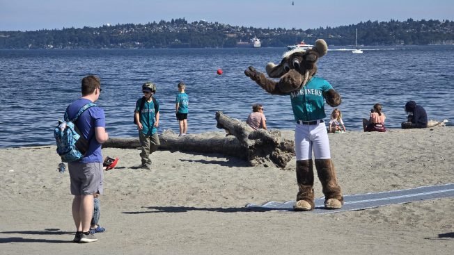 WEST SEATTLE SCENE: Here’s why the Mariners Moose was on Alki
