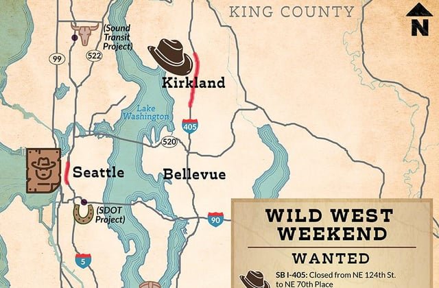 Saddle Up: “Wild West Weekend” features closures on I-405, SR 167 and I-5