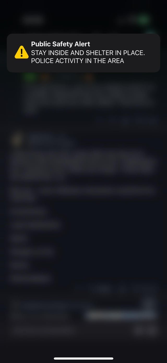 Anybody else just now get an alert on their phones?